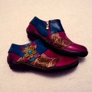 Socofy leather zippered shoes